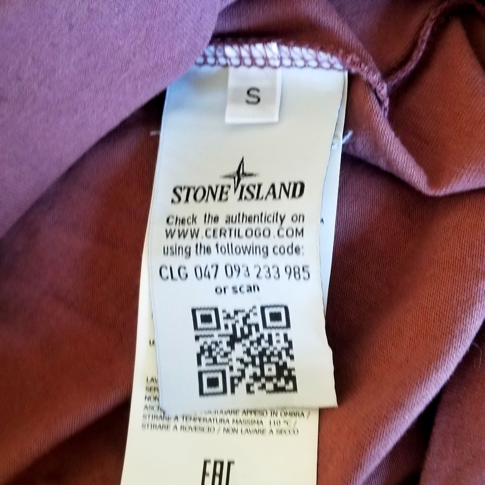 Stone island reflective logo shirt